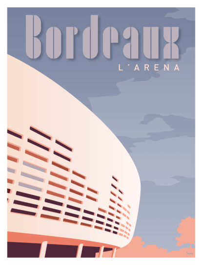 poster retro aréna bordeaux