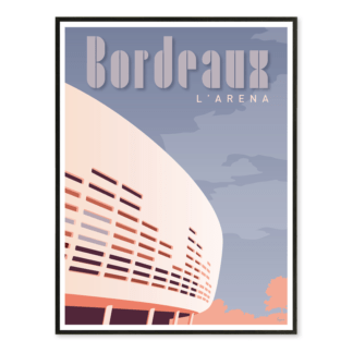 affiche vintage aréna bordeaux