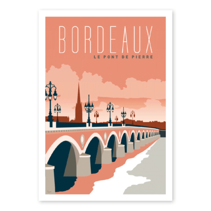 carte postale Bordeaux pont de pierre