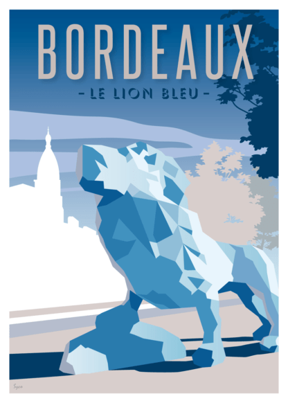 affiche retro bastide bordeaux