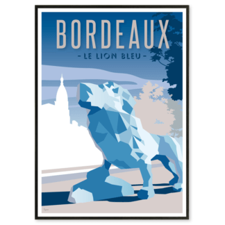 poster retro Bordeaux le Lion Bleu