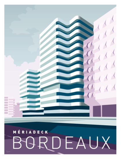 affiche retro bordeaux meriadeck