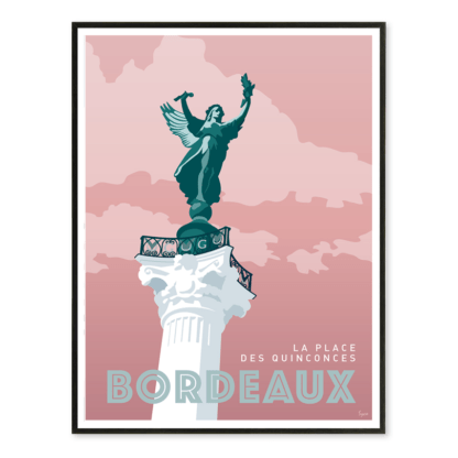 affiche Bordeaux place des Quinconces