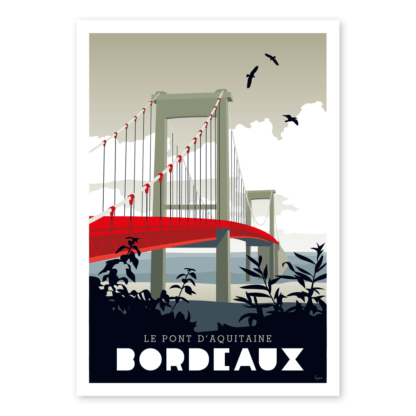carte postale bordeaux pont d'aquitaine