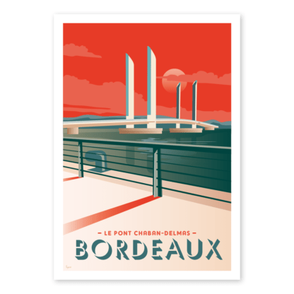 carte postale pont chaban delmas bordeaux