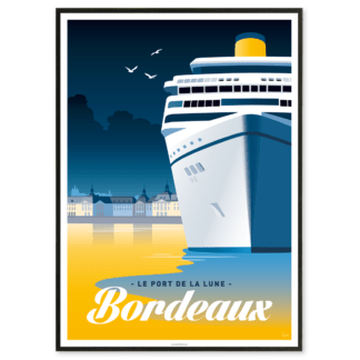 AFFICHE BORDEAUX Le Port de La Lune