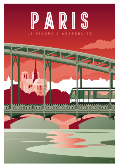 AFFICHE PARIS le pont d'Austerlitz – Image 2
