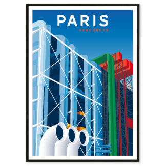 affiche paris beaubourg