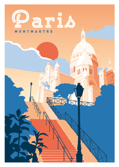 affiche vintage montmartre