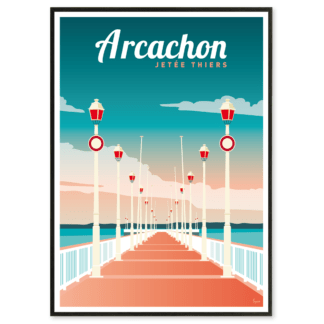 affiche arcachon jetée thiers