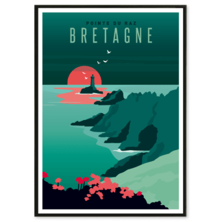 affiche bretagne pointe du raz