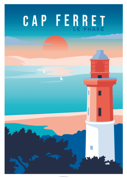 AFFICHE CAP FERRET Le Phare et le Bassin – Image 2