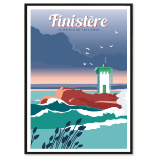 AFFICHE FINISTÈRE La Pointe de Trévignon