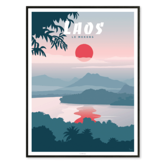 poster retro laos