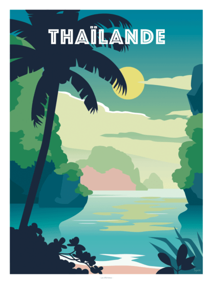 affiche vintage thailande