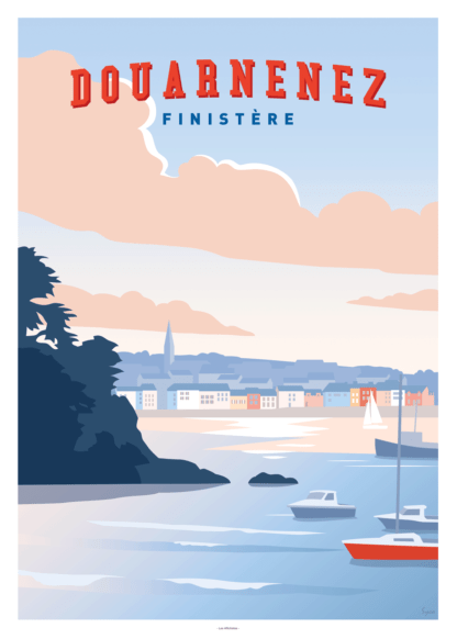 poster retro douarnenez