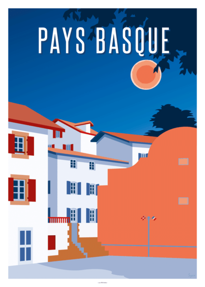 affiche vintage pelote basque