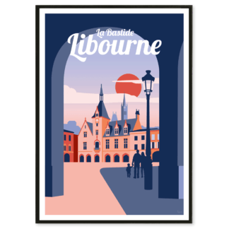 poster retro libourne