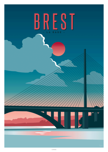 affiche vintage brest