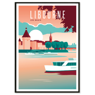 affiche vintage libourne