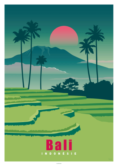 affiche vintage bali