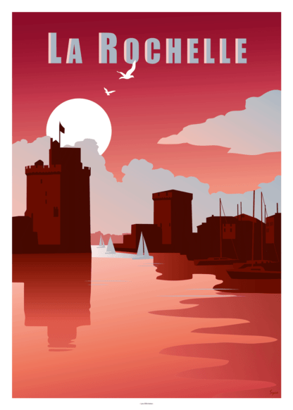 affiche vintage la rochelle