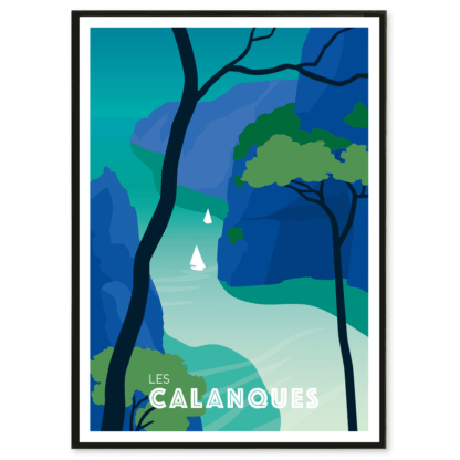 Affiche des calanques turquoizes