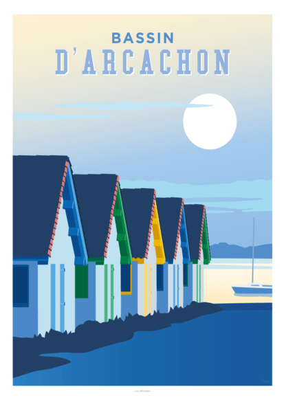 AFFICHE BASSIN D'ARCACHON village ostréicole – Image 2