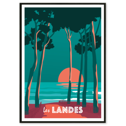 AFFICHE LES LANDES, les pins