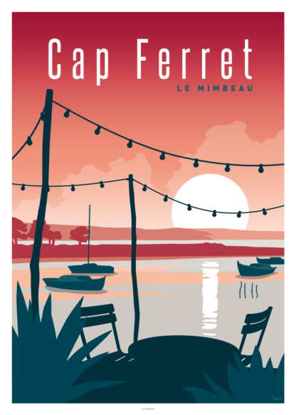 affiche vintage le mimbeau cap ferret