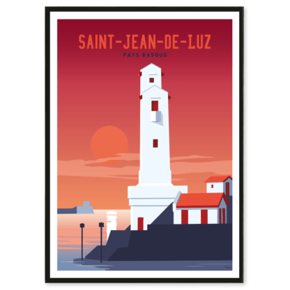 affiche retro saint jean de luz