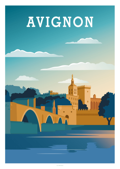 affiche vintage avignon