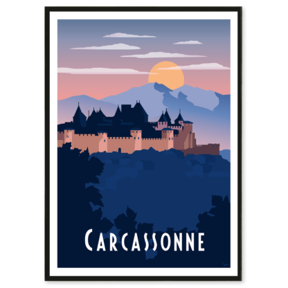 affiche vintage carcassonne