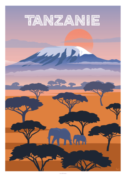 affiche vintage tanzanie