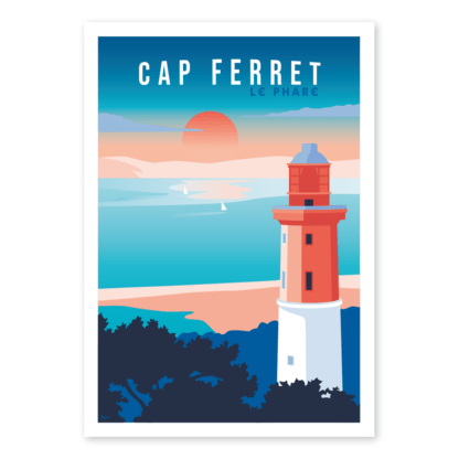 carte postale retro cap ferret