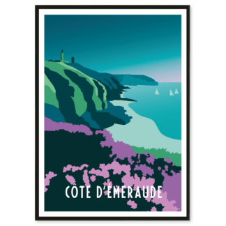 affiche retro cote d'emeraude