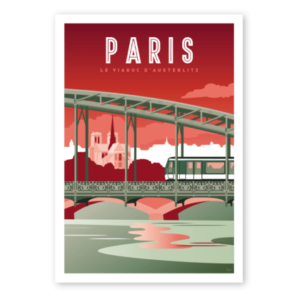 carte postale pont d'austerlitz paris