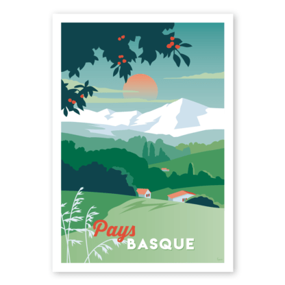 carte postale pays basque