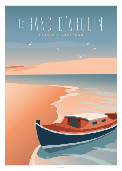 affiche vintage banc d'arguin