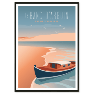 poster retro banc d'arguin