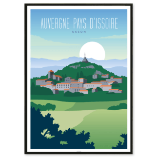 AFFICHE AUVERGNE PAYS D'ISSOIRE Usson