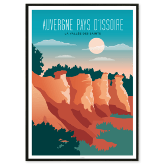 AFFICHE AUVERGNE PAYS D'ISSOIRE la Vallée des Saints