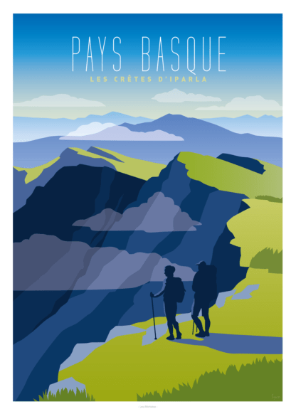 AFFICHE PAYS BASQUE Crêtes d'Iparla – Image 2
