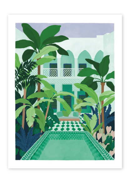 affiche jardin intérieur