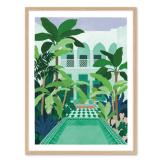 affiche jardin intérieur