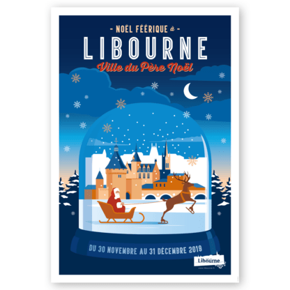 AFFICHE Noël à Libourne