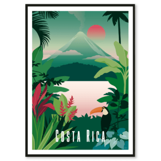 affiche du volcan Arénal au Costa Rica