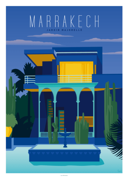 affiche marrakech, jardin majorelle